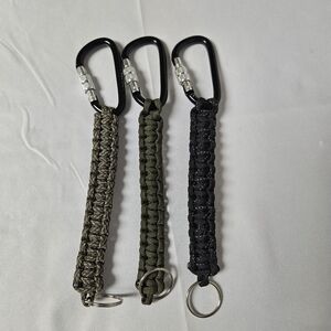 Handmade 550‎ Paracord Keychain Set With Carabiners
